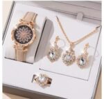 مجموعة مجوهرات ساعة يد كريستال بلينغ للنساء ، مجموعات ساعات ، هدايا لأمي ، زوجة ، صديقة