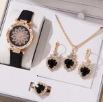 ⁦مجموعة مجوهرات ساعة يد كريستال بلينغ للنساء ، مجموعات ساعات ، هدايا لأمي ، زوجة ، صديقة⁩ - الصورة ⁦2⁩