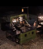 صندوق القهوة لوحة جانبية متعددة الوظائف صندوق تخزين خارجي مجلس الثقيلة سبائك الألومنيوم صندوق الجدول المجلس للتخييم المشي لمسافات طويلة